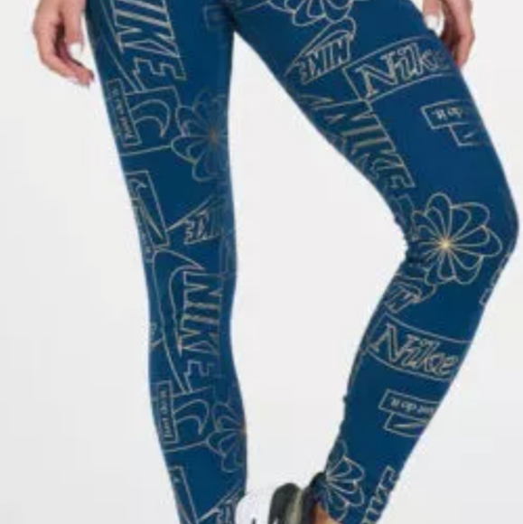 Nike Sportswear Icon Clash High Waisted Tights CU6861-460 Valerian Blue-Sizes - Picture 3 of 3